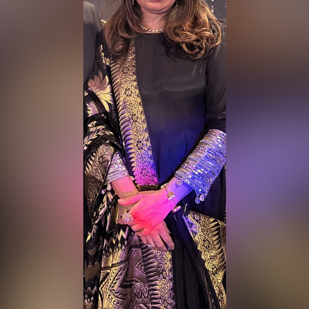 Stunning black churidar black dress
